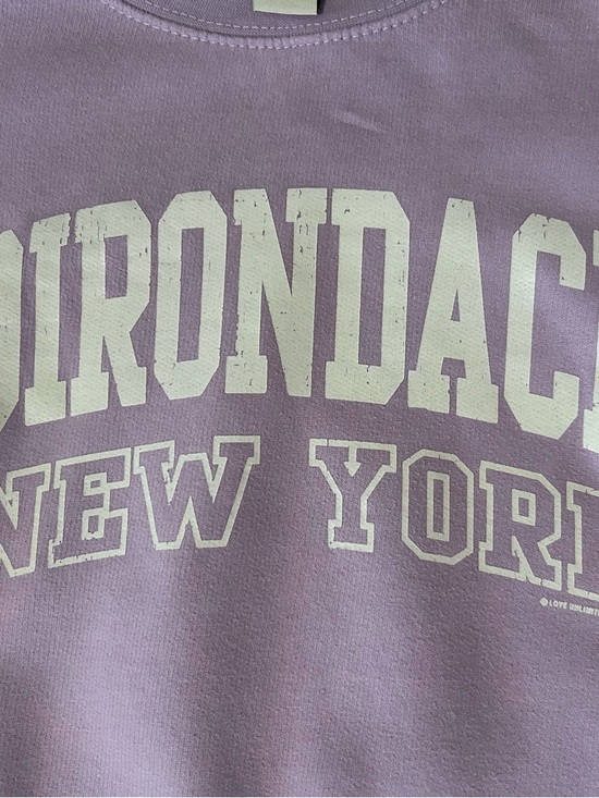 Adirondacks New York Lavender Crewneck Sweatshirt - Picture 3 of 3
